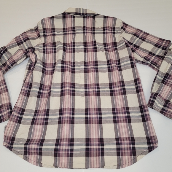 Carhartt 102262 Women's Dodson Long Sleeve Plaid Shirt Size Large 12-14 Oversize - Picture 12 of 14